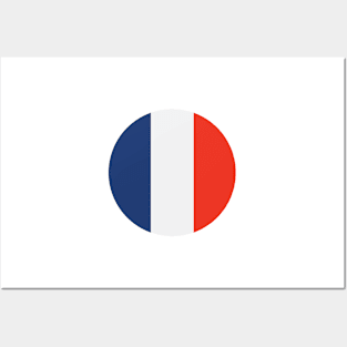 France Round Flag Posters and Art